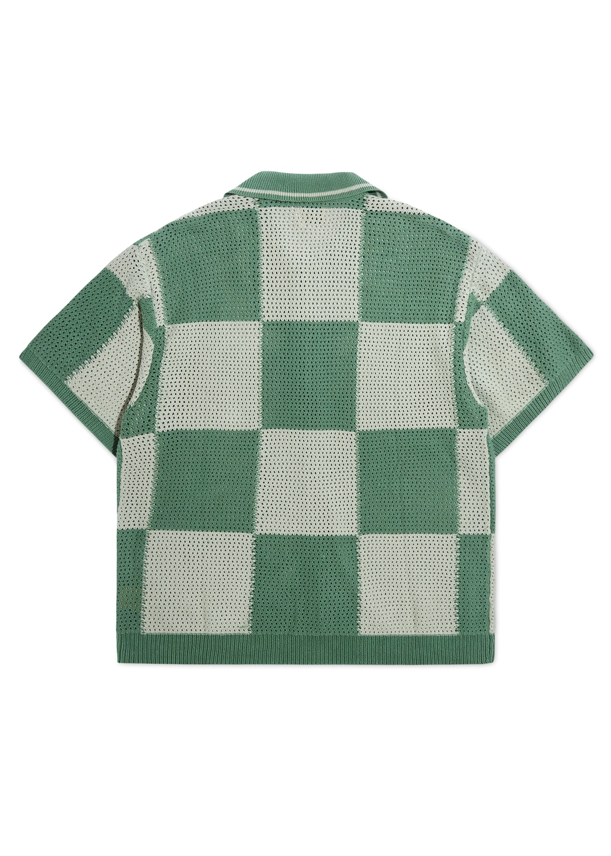 Checker Crotchet Shirt - Sage Checker Crotchet Shirt - Sage
