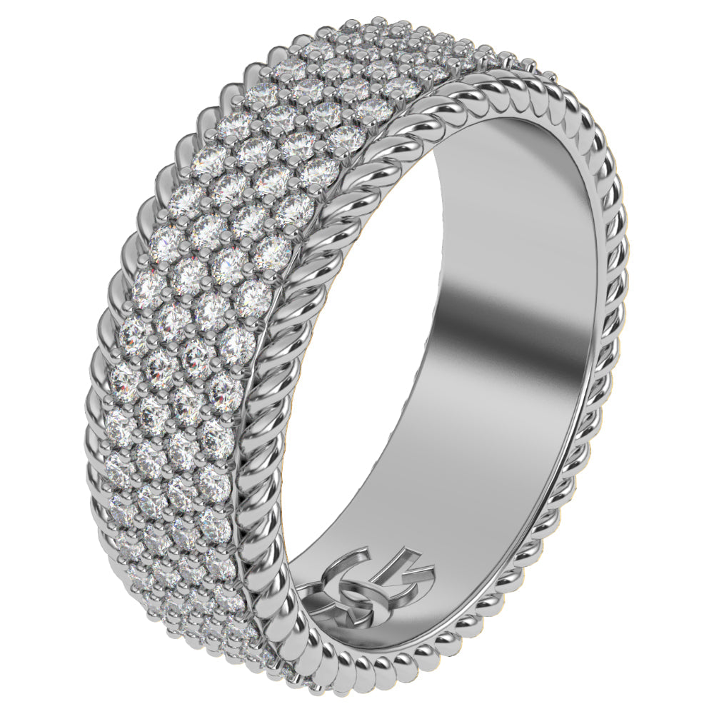 4-Row Diamond Rope Ring 4-Row Diamond Rope Ring