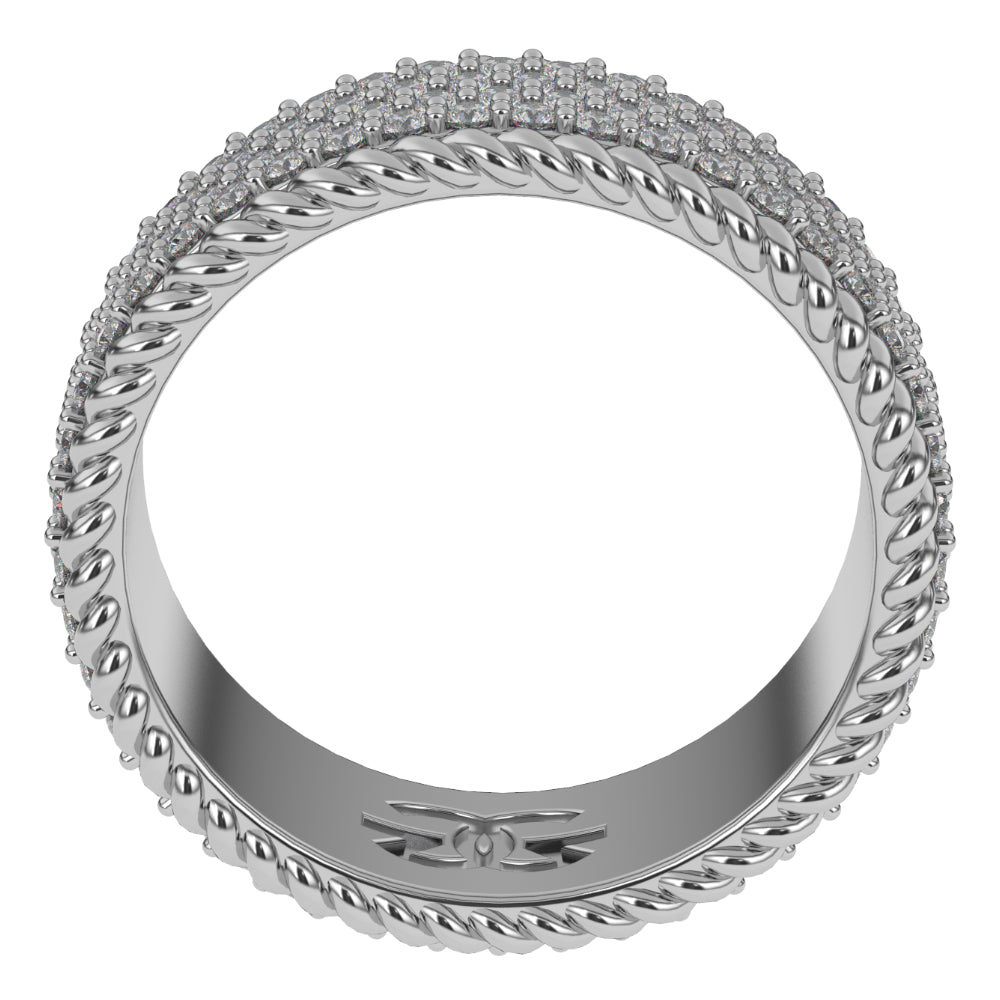 4-Row Diamond Rope Ring 4-Row Diamond Rope Ring