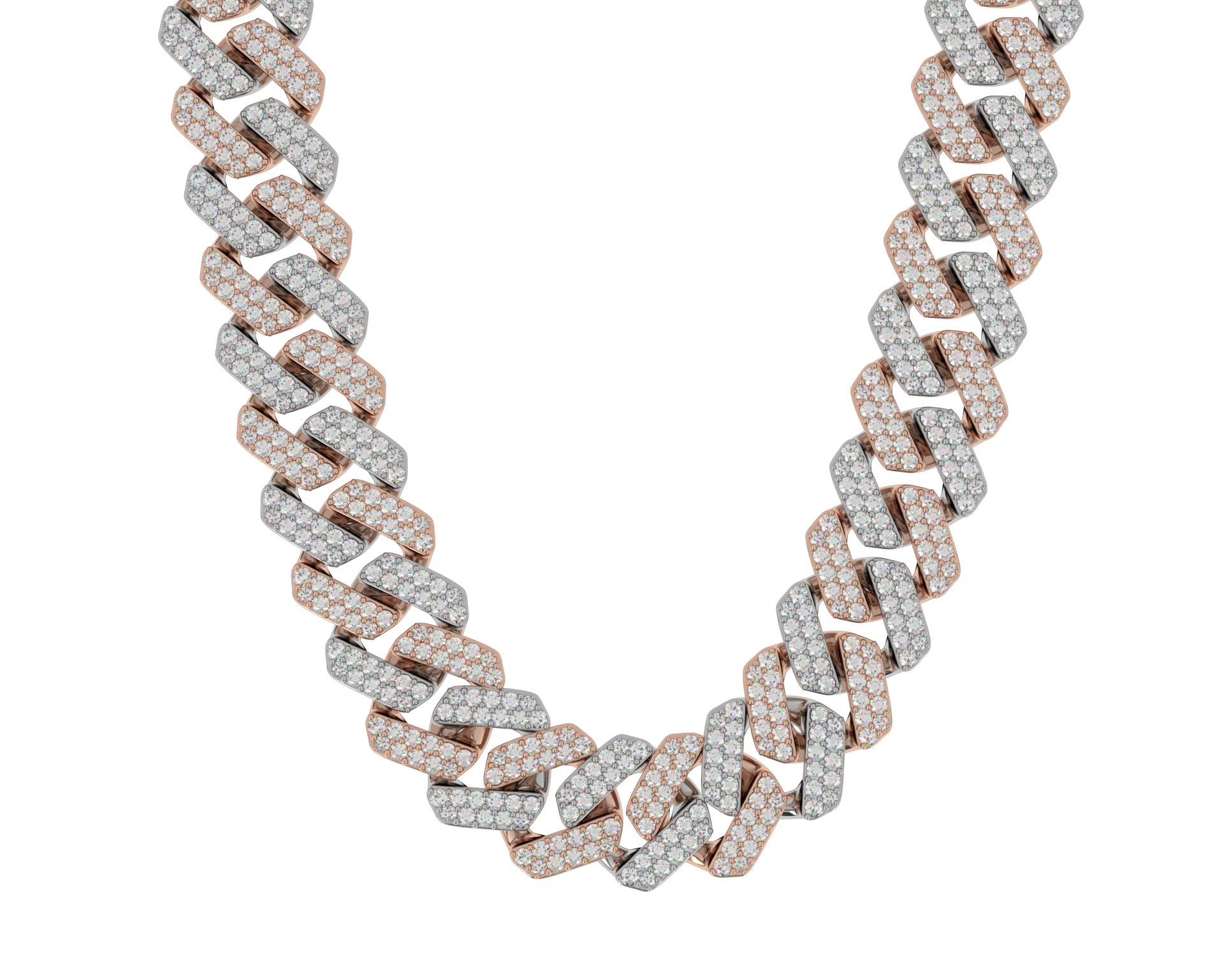 Diamond Cuban Chain Straight Edge 15mm Diamond Cuban Chain Straight Edge 15mm