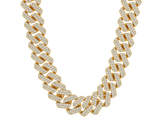 Diamond Cuban Chain Straight Edge 15mm Diamond Cuban Chain Straight Edge 15mm