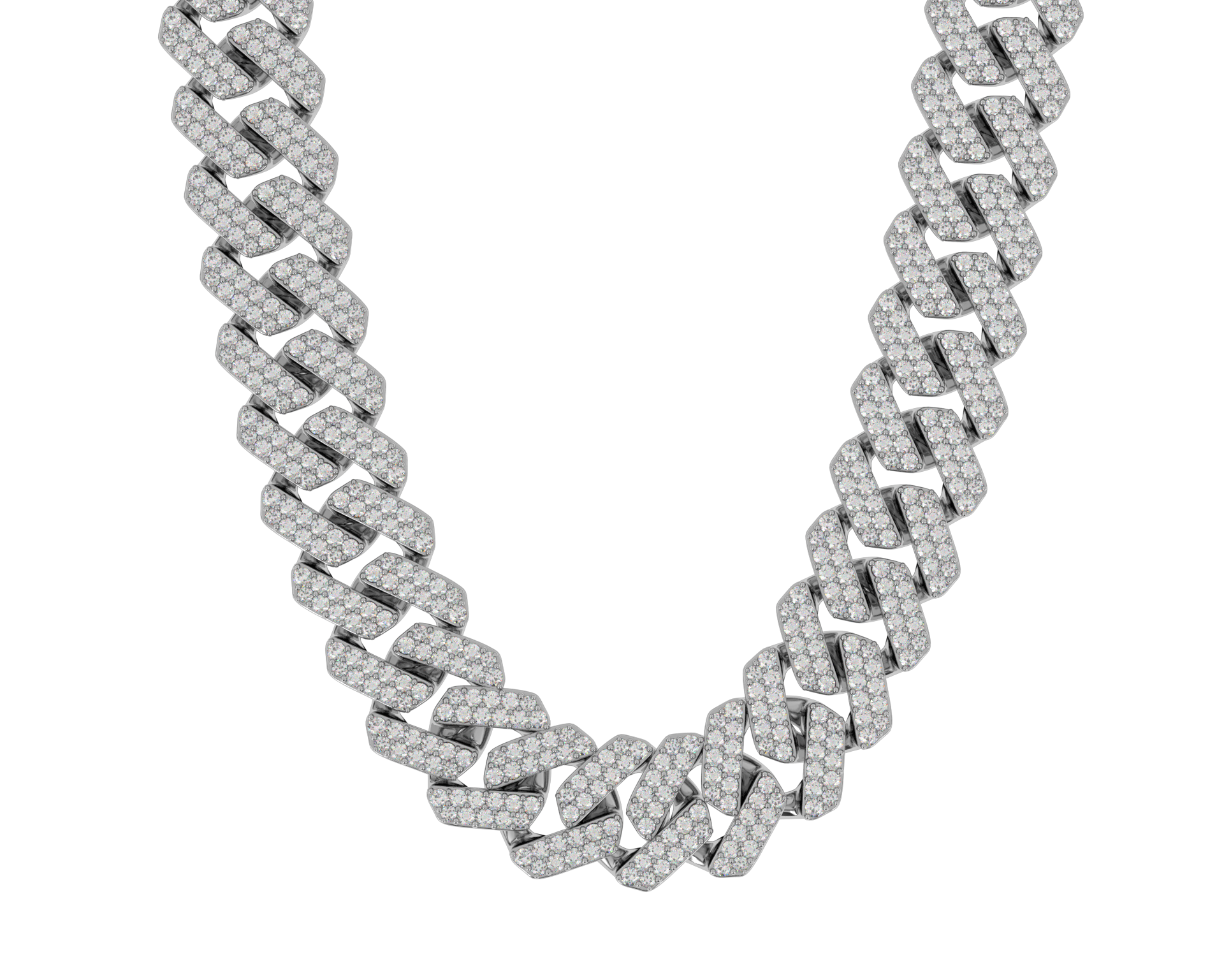 Diamond Cuban Chain Straight Edge 15mm Diamond Cuban Chain Straight Edge 15mm
