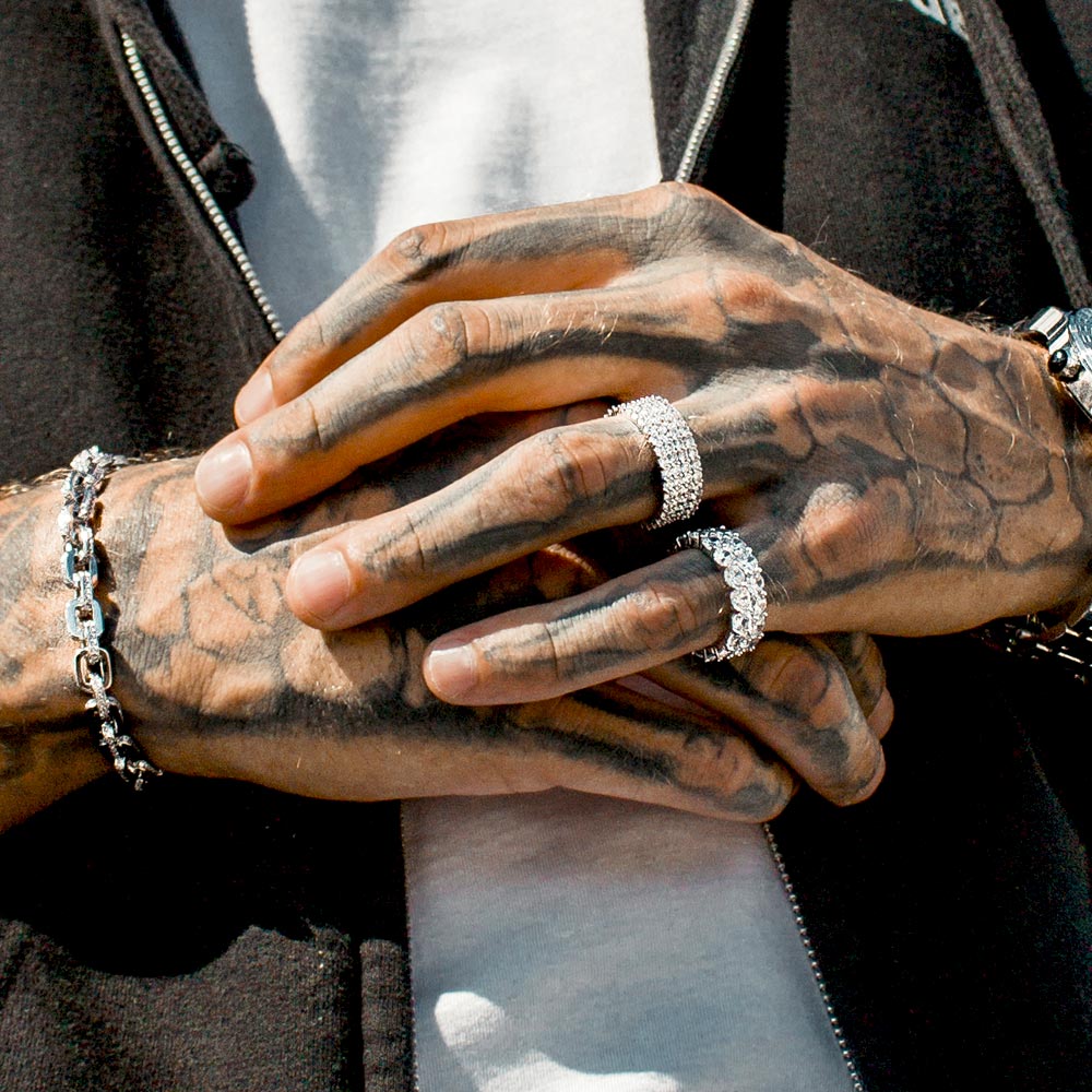 Dual Diamond Eternity Ring White Gold Dual Diamond Eternity Ring White Gold