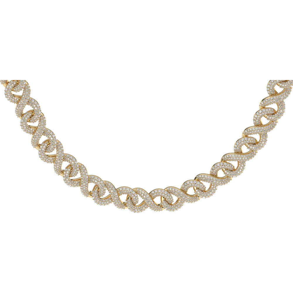 Diamond Infinity Link Chain White Gold Diamond Infinity Link Chain White Gold