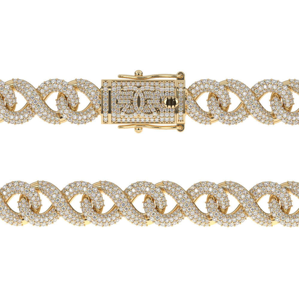 Diamond Infinity Link Chain White Gold Diamond Infinity Link Chain White Gold