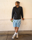 EPTM Double Zip Shorts - Sky Blue EPTM Double Zip Shorts - Sky Blue