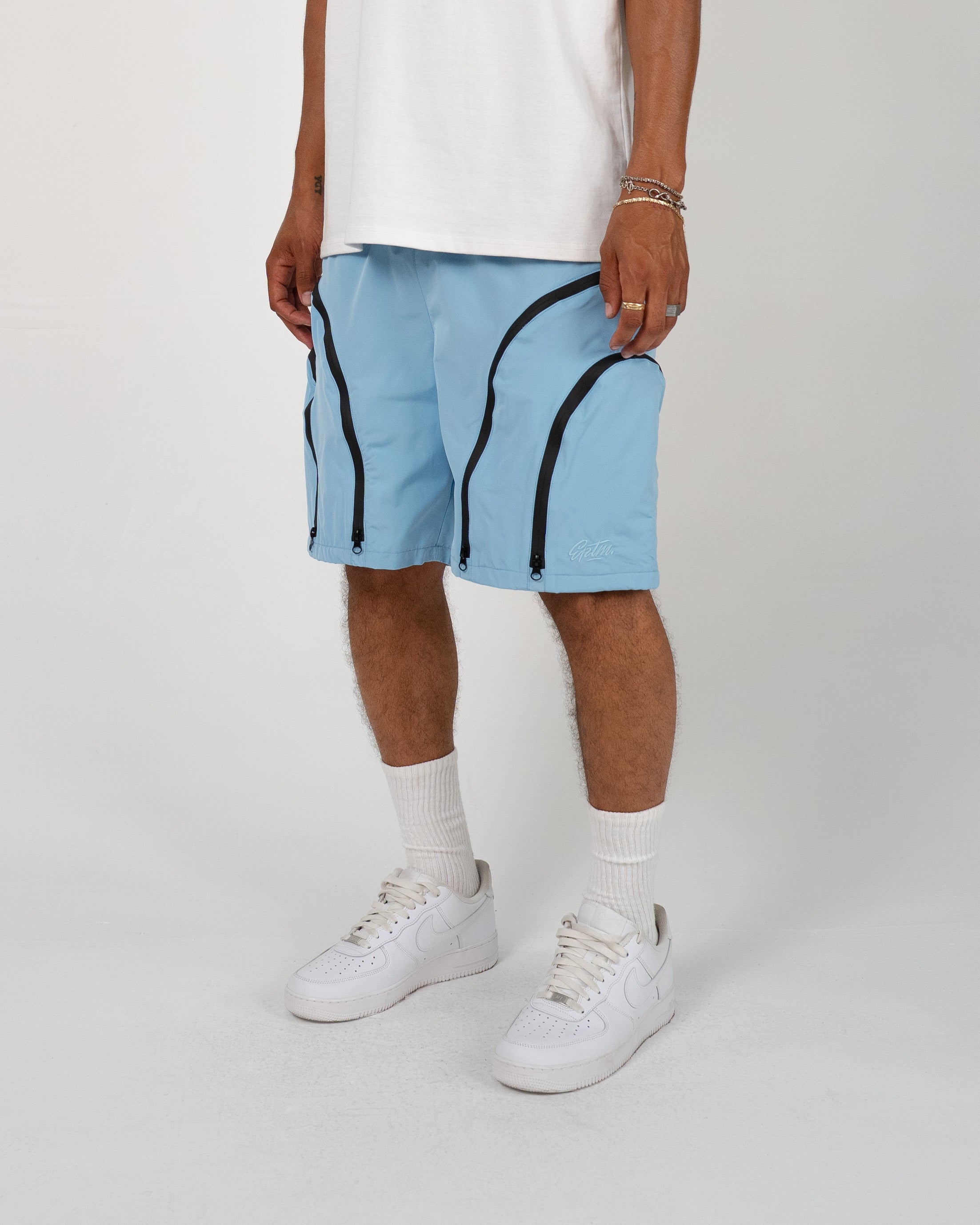 EPTM Double Zip Shorts - Sky Blue EPTM Double Zip Shorts - Sky Blue