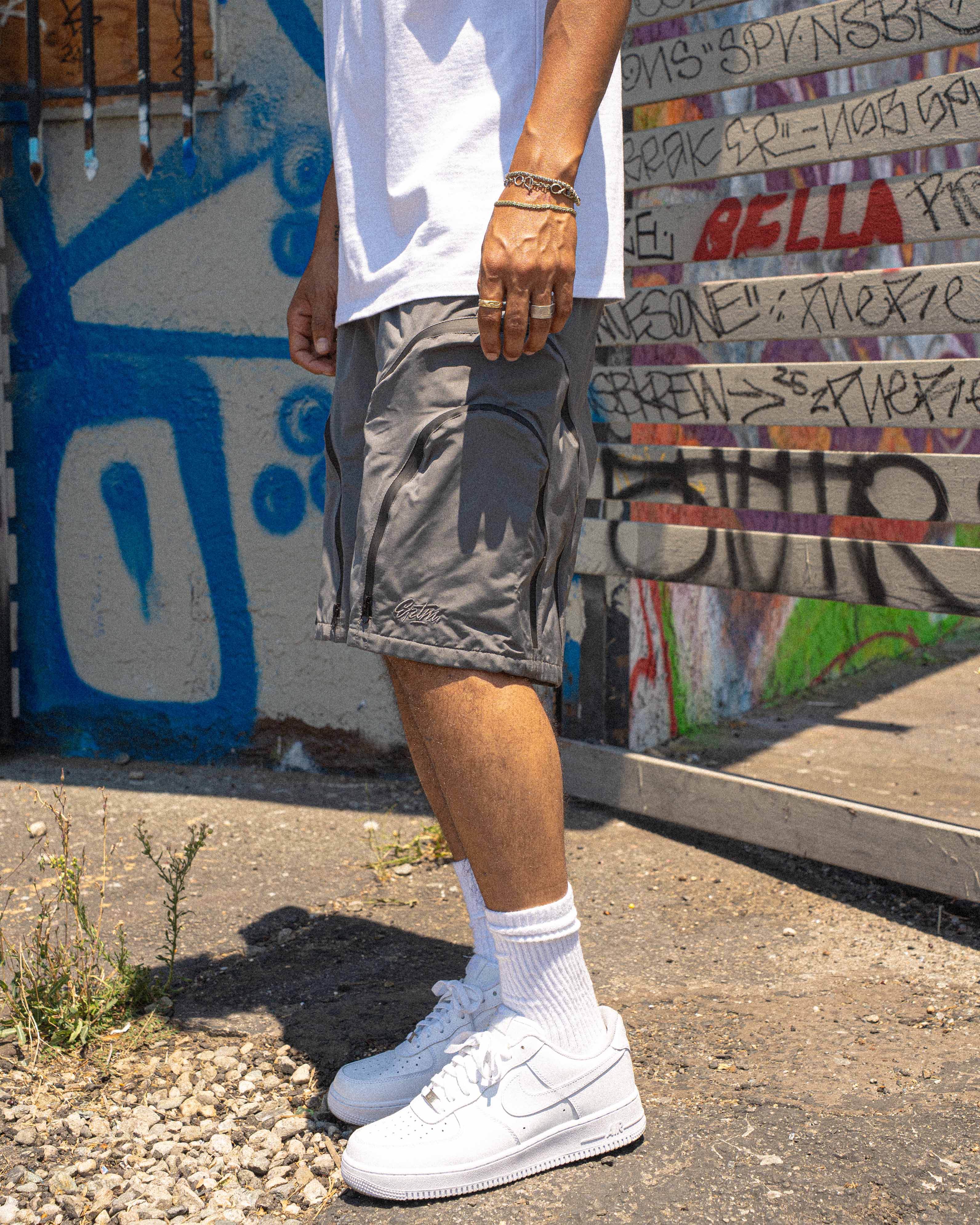 EPTM Double Zip Shorts - Grey EPTM Double Zip Shorts - Grey