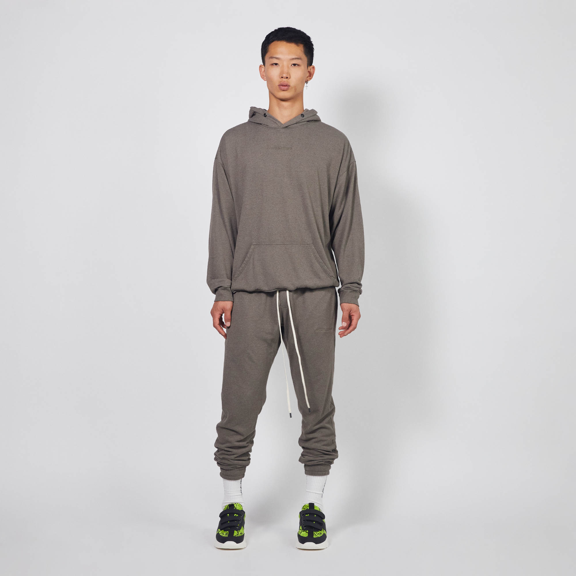 loop terry roaming sweatpants / washed olive heather loop terry roaming sweatpants / washed olive heather
