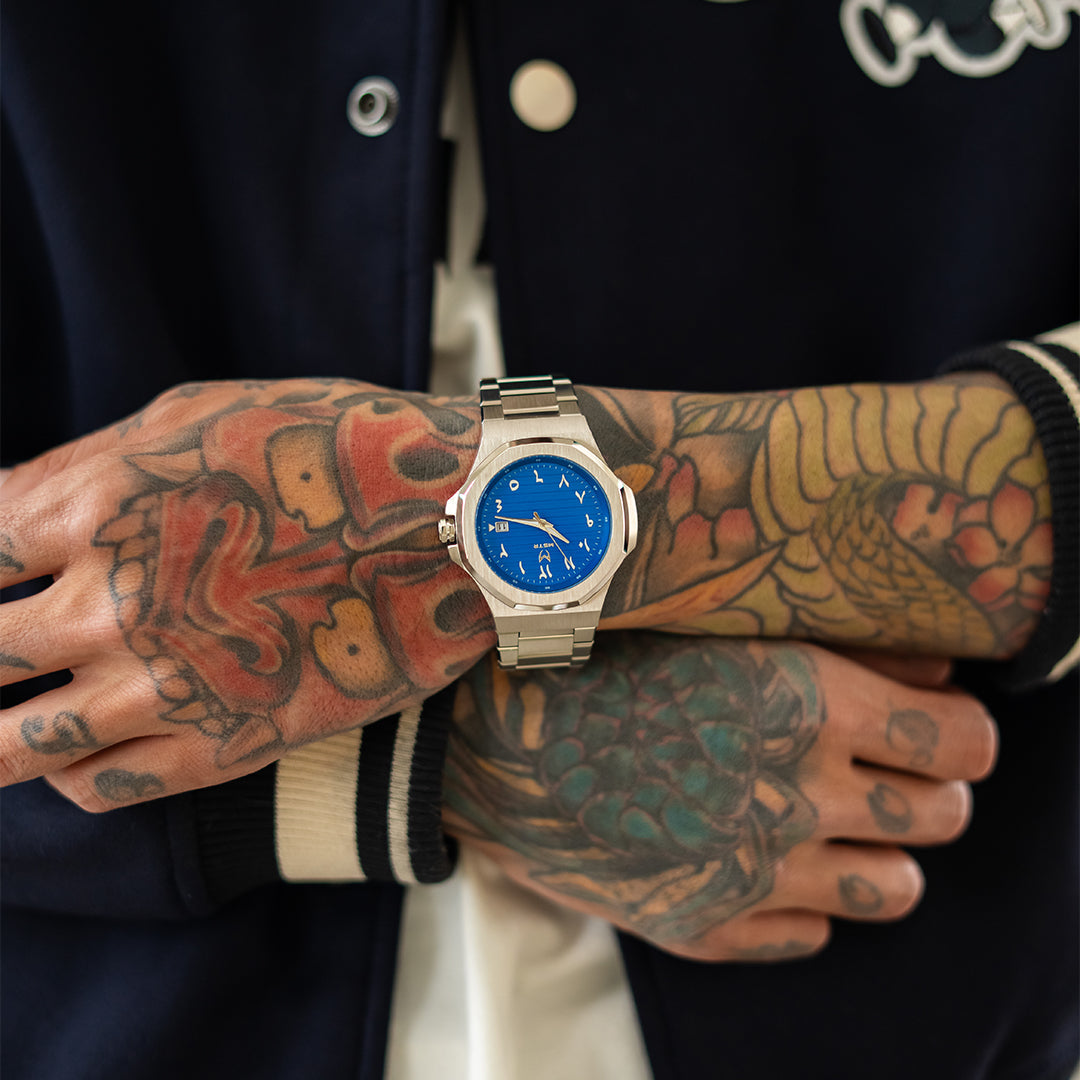 DS103SS - DAY TRIP STEEL SILVER & BLUE WATCH DS103SS - DAY TRIP STEEL SILVER & BLUE WATCH