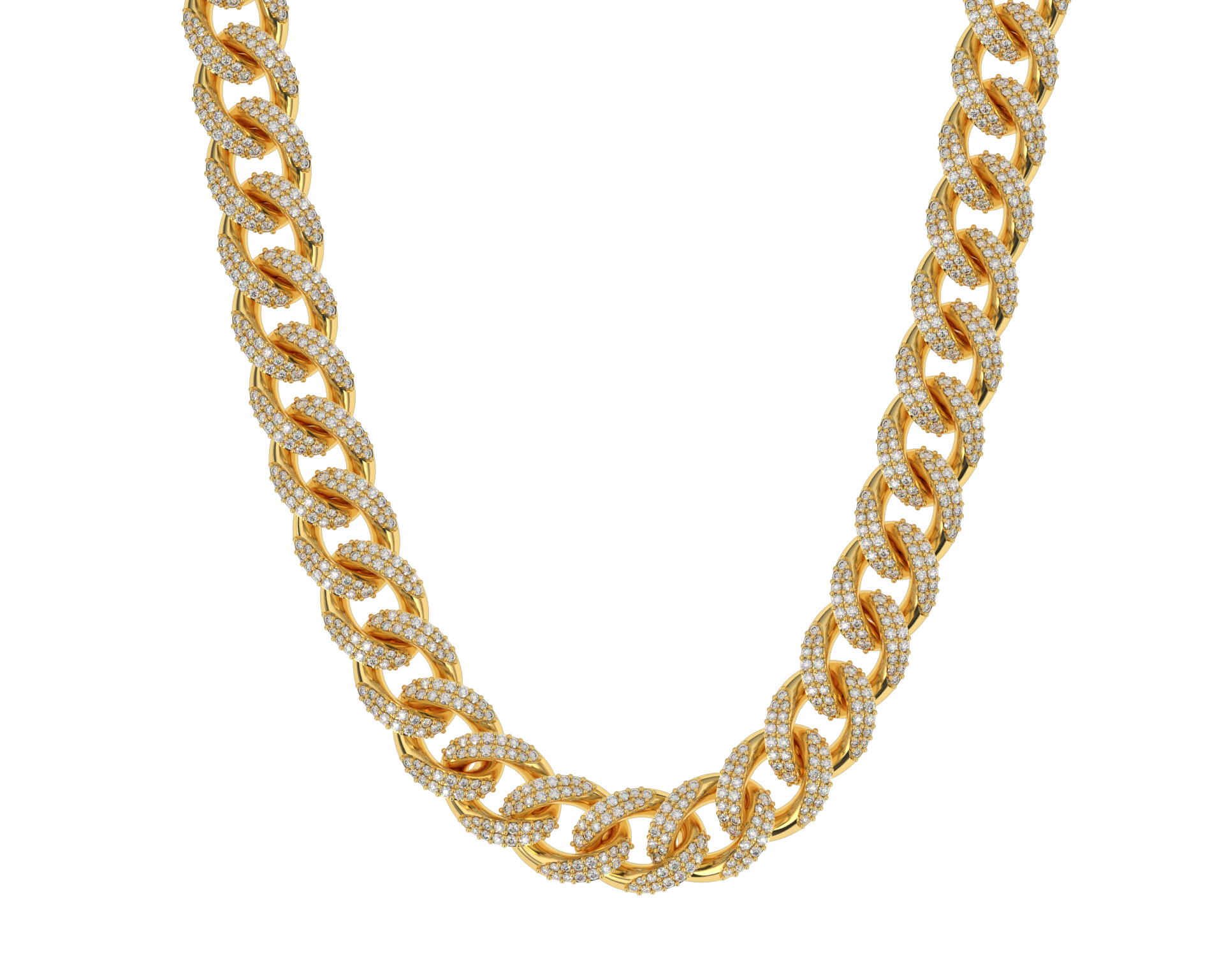 Diamond Cuban Link Chain (10mm) Diamond Cuban Link Chain (10mm)