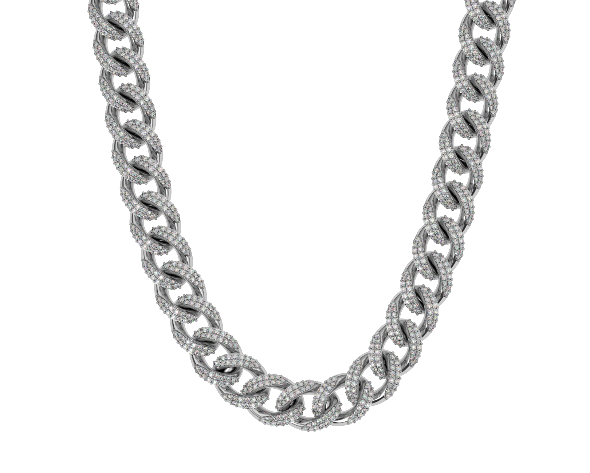 Diamond Cuban Link Chain (10mm) Diamond Cuban Link Chain (10mm)