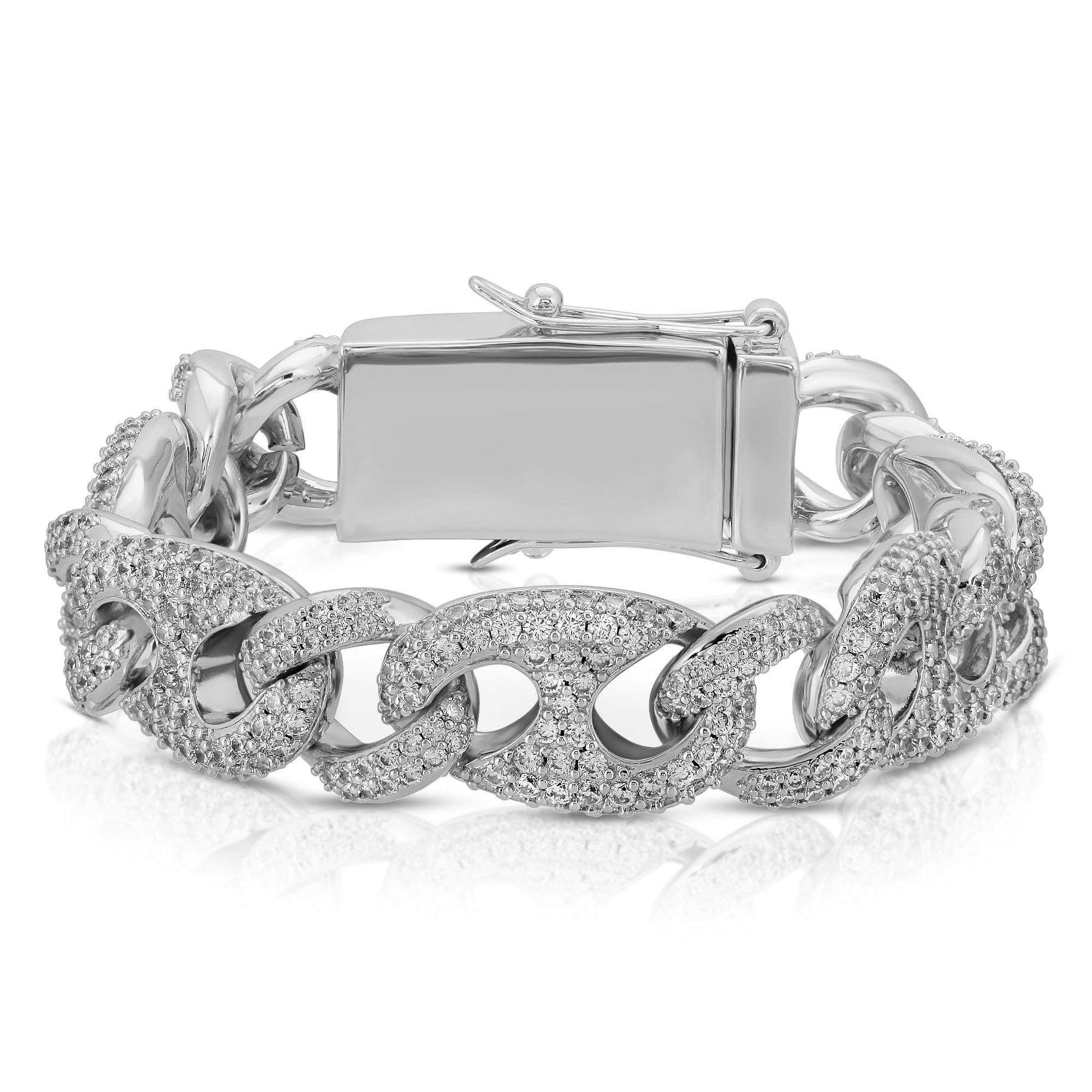 Diamond Puff Cuban Bracelet Diamond Puff Cuban Bracelet