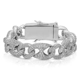 Diamond Puff Cuban Bracelet Diamond Puff Cuban Bracelet