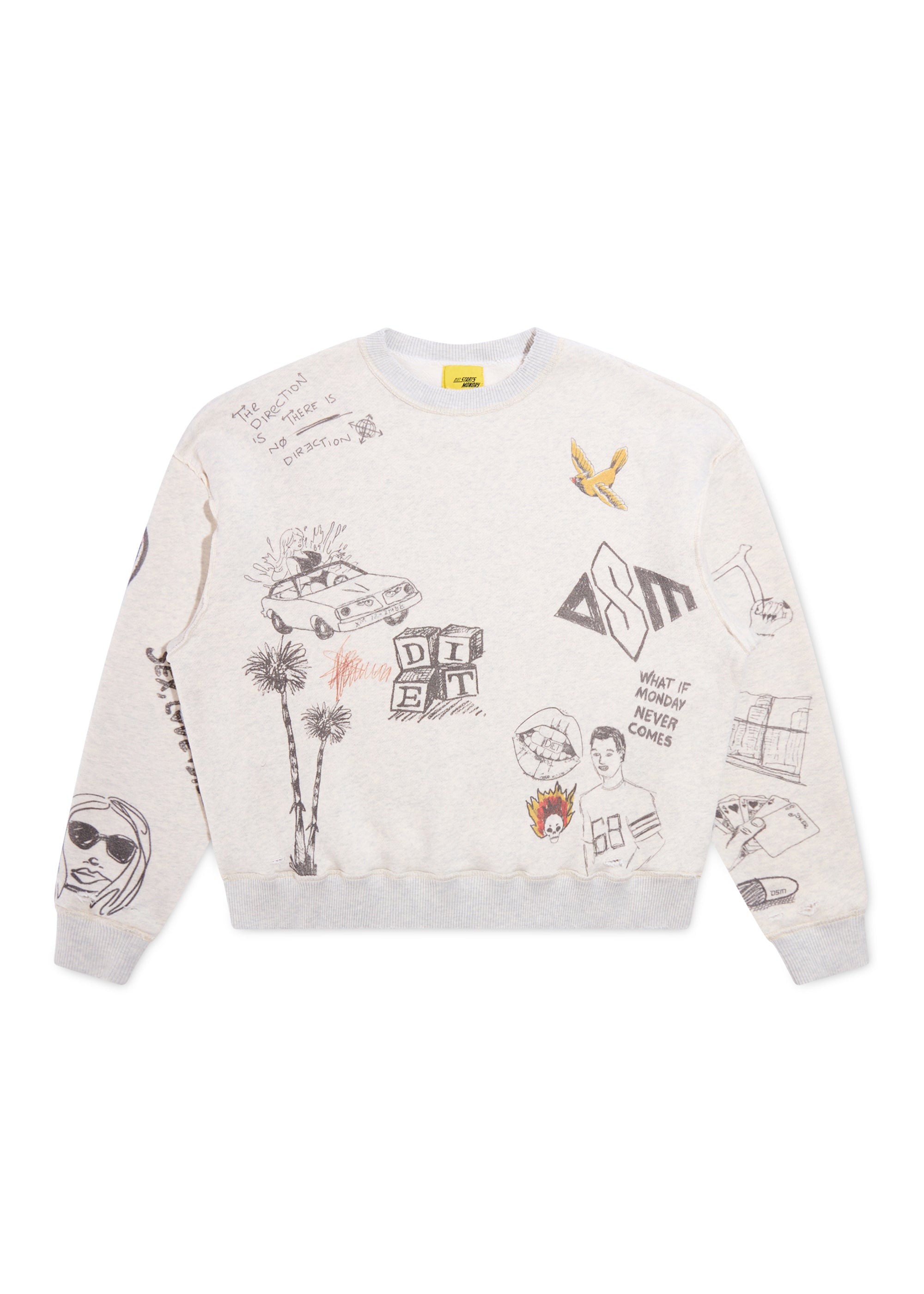 Doodle Crewneck Sweatshirt - Heather Grey Doodle Crewneck Sweatshirt - Heather Grey