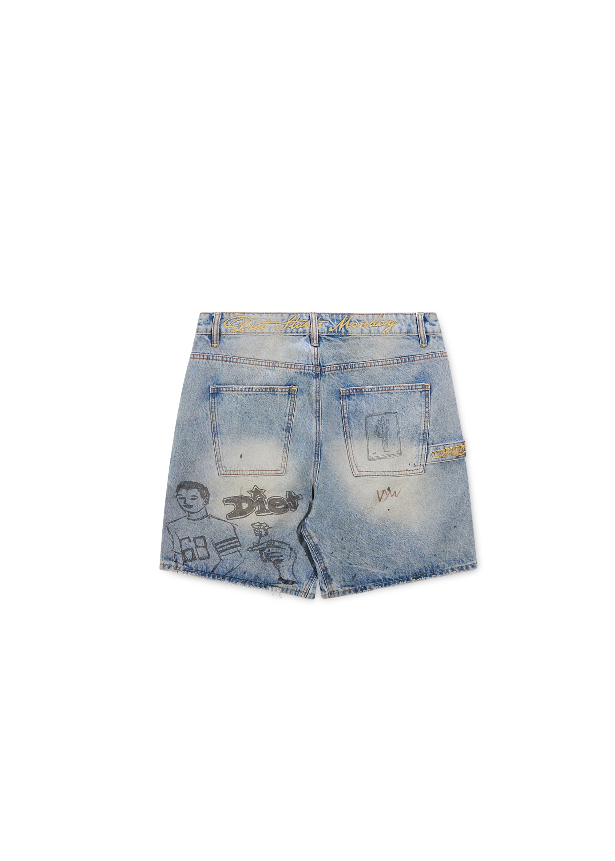 Doodle Denim Short - Indigo Stain Doodle Denim Short - Indigo Stain