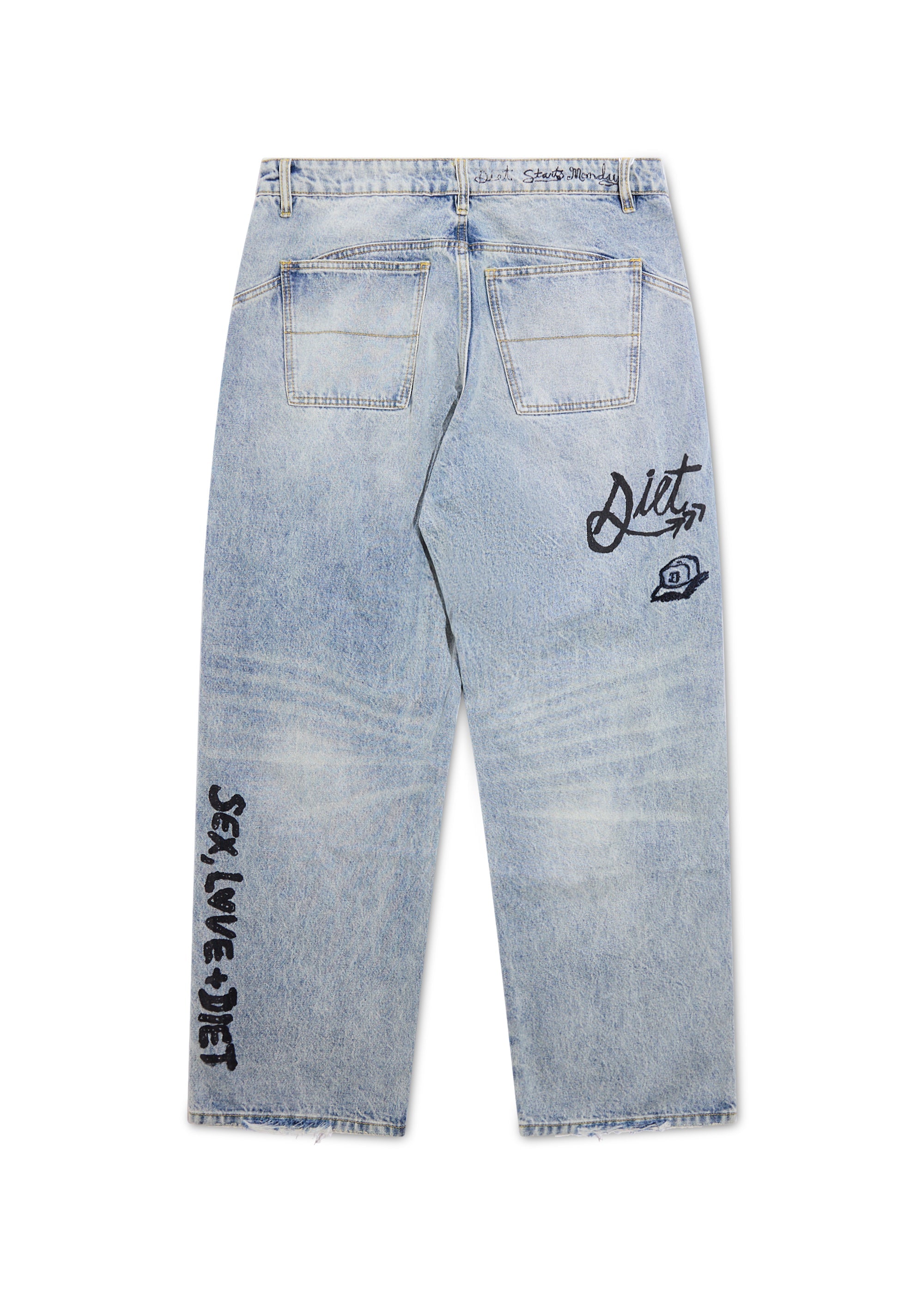 Doodle Distressed Denim - Indigo Doodle Distressed Denim - Indigo