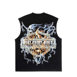 BLUE SKULL SHIRT CUT-OFF BLUE SKULL SHIRT CUT-OFF