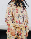 Jesse Allover Print Hoodie (Tan) Jesse Allover Print Hoodie (Tan)