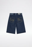 EMBROIDERY JORTS - Indigo Blue EMBROIDERY JORTS - Indigo Blue