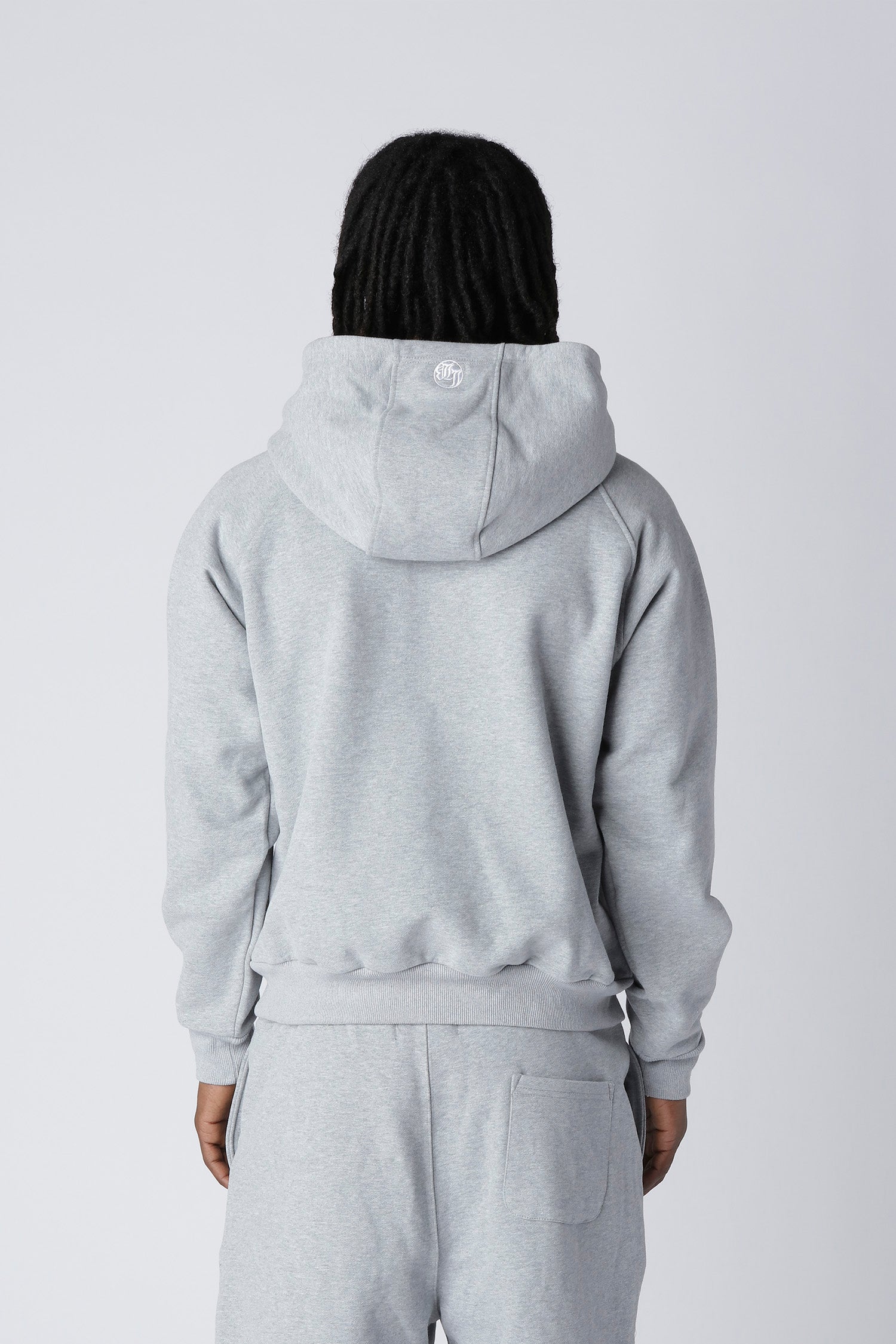 EMBROIDERY LOGO HOODIE - Gray EMBROIDERY LOGO HOODIE - Gray