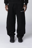 EMBROIDERY LOGO JOGGERS - Black EMBROIDERY LOGO JOGGERS - Black