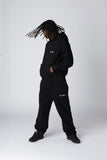 EMBROIDERY LOGO JOGGERS - Black EMBROIDERY LOGO JOGGERS - Black