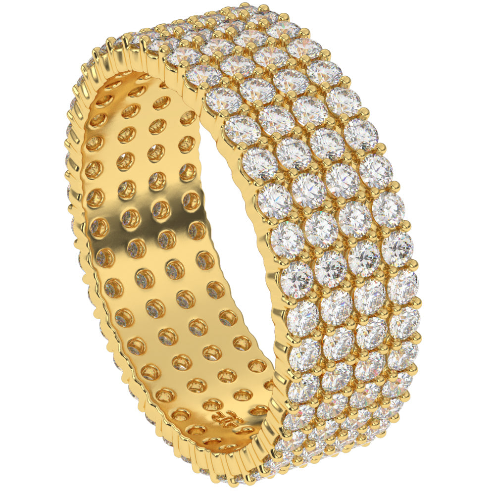 4 Row Diamond Stacked Eternity Ring 4 Row Diamond Stacked Eternity Ring