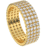 4 Row Diamond Stacked Eternity Ring 4 Row Diamond Stacked Eternity Ring