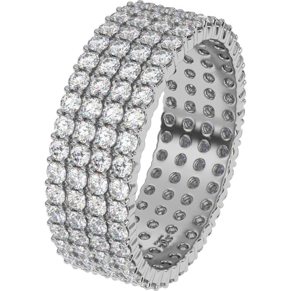 4 Row Diamond Stacked Eternity Ring 4 Row Diamond Stacked Eternity Ring
