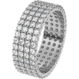 4 Row Diamond Stacked Eternity Ring 4 Row Diamond Stacked Eternity Ring