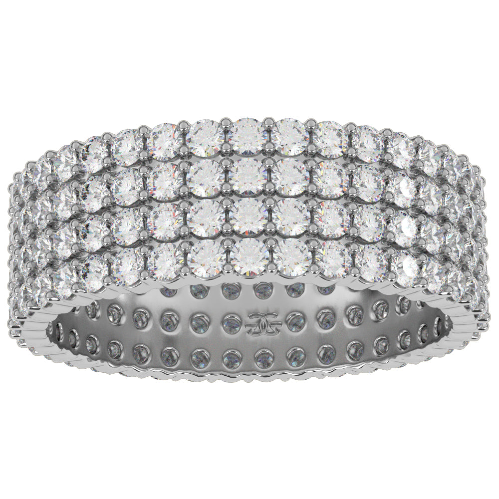 4 Row Diamond Stacked Eternity Ring 4 Row Diamond Stacked Eternity Ring