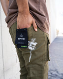 EPTM Snap Cargo Denim - Olive EPTM Snap Cargo Denim - Olive