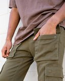 EPTM Snap Cargo Denim - Olive EPTM Snap Cargo Denim - Olive