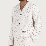 Beaded Cardigan - White Beaded Cardigan - White