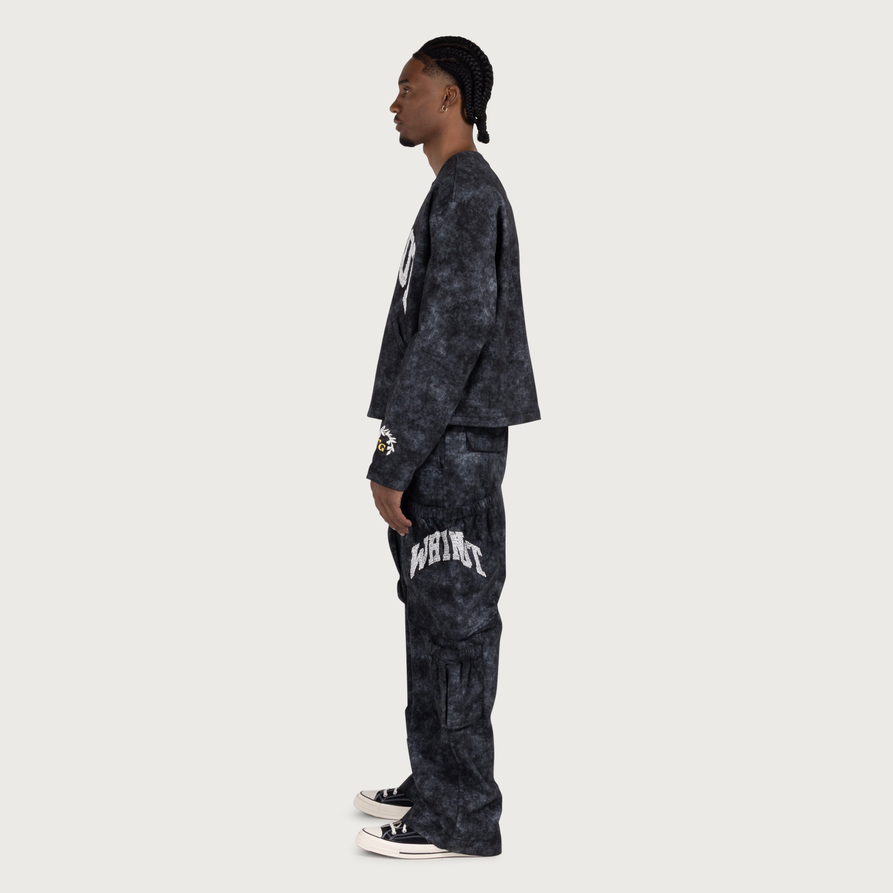 Twill Cargo Wide Leg - Black Twill Cargo Wide Leg - Black