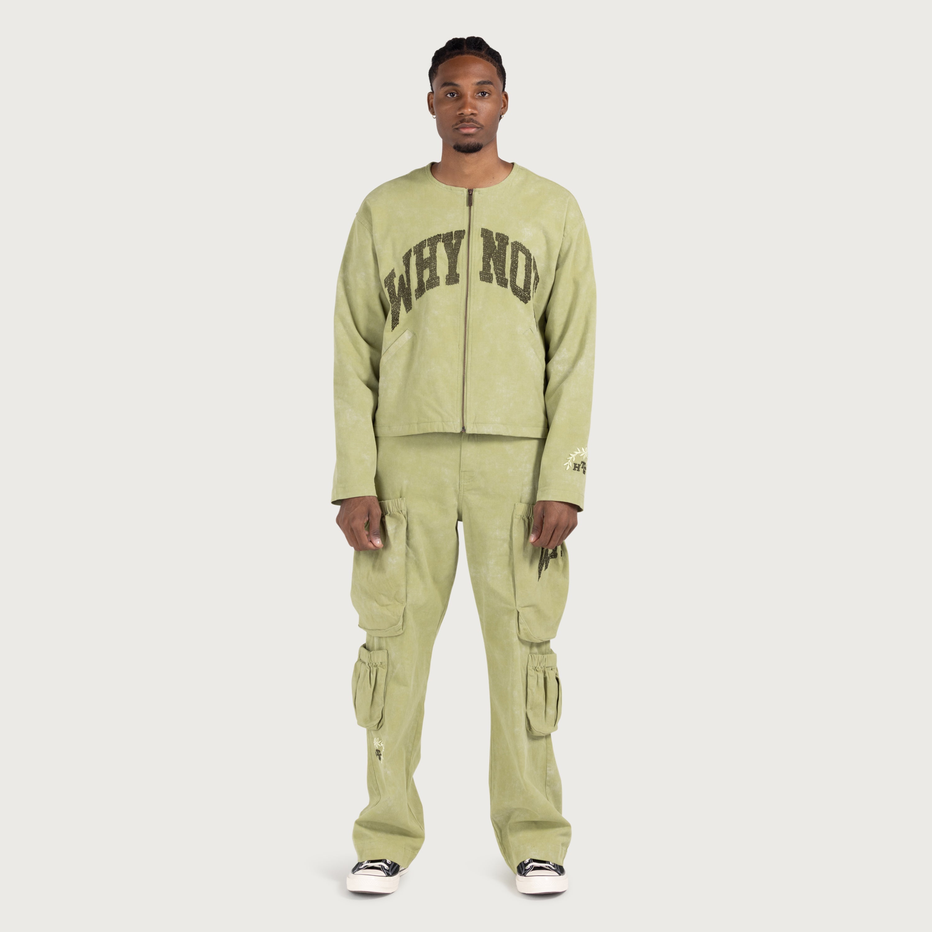 Twill Cargo Wide Leg - Green Twill Cargo Wide Leg - Green