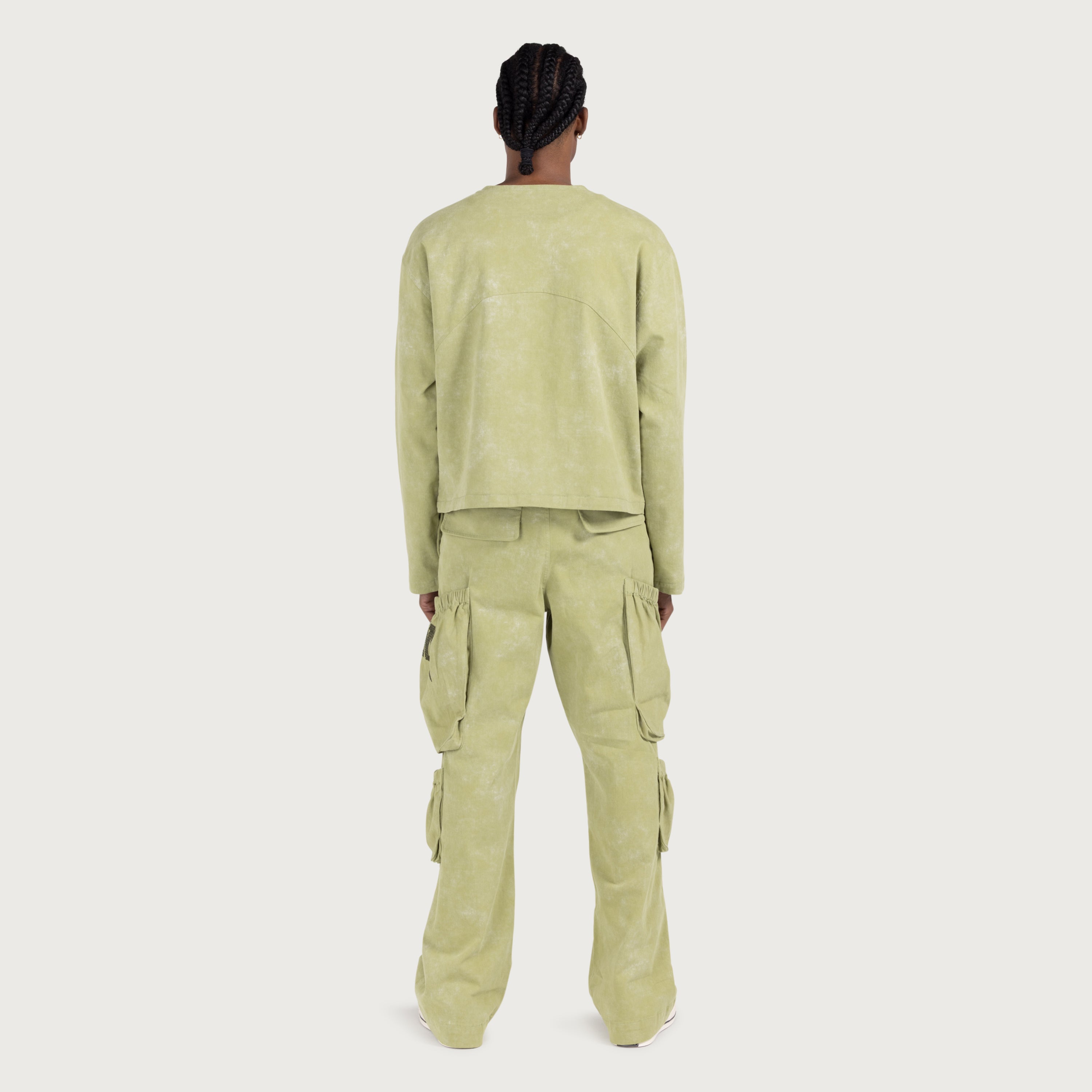Twill Cargo Wide Leg - Green Twill Cargo Wide Leg - Green