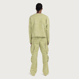 Twill Cargo Wide Leg - Green Twill Cargo Wide Leg - Green