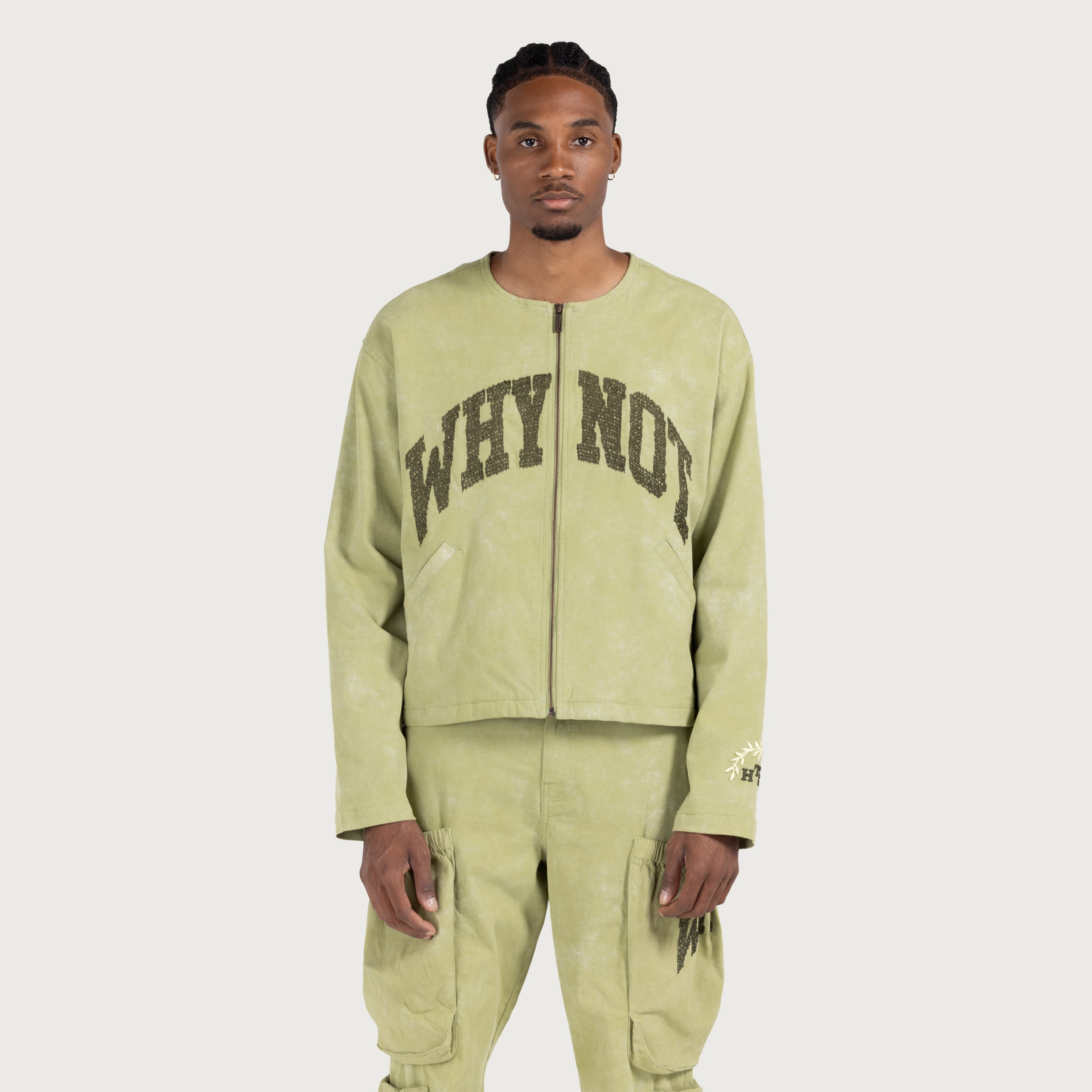 Twill Washed Jacket - Green Twill Washed Jacket - Green