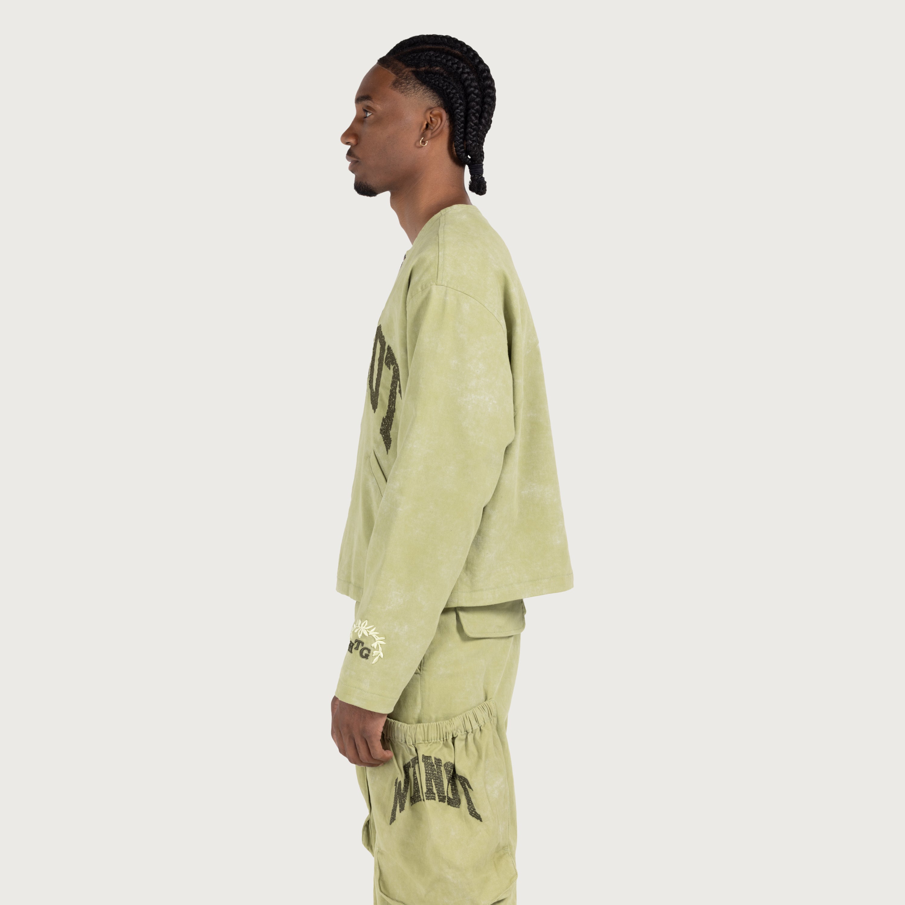Twill Washed Jacket - Green Twill Washed Jacket - Green