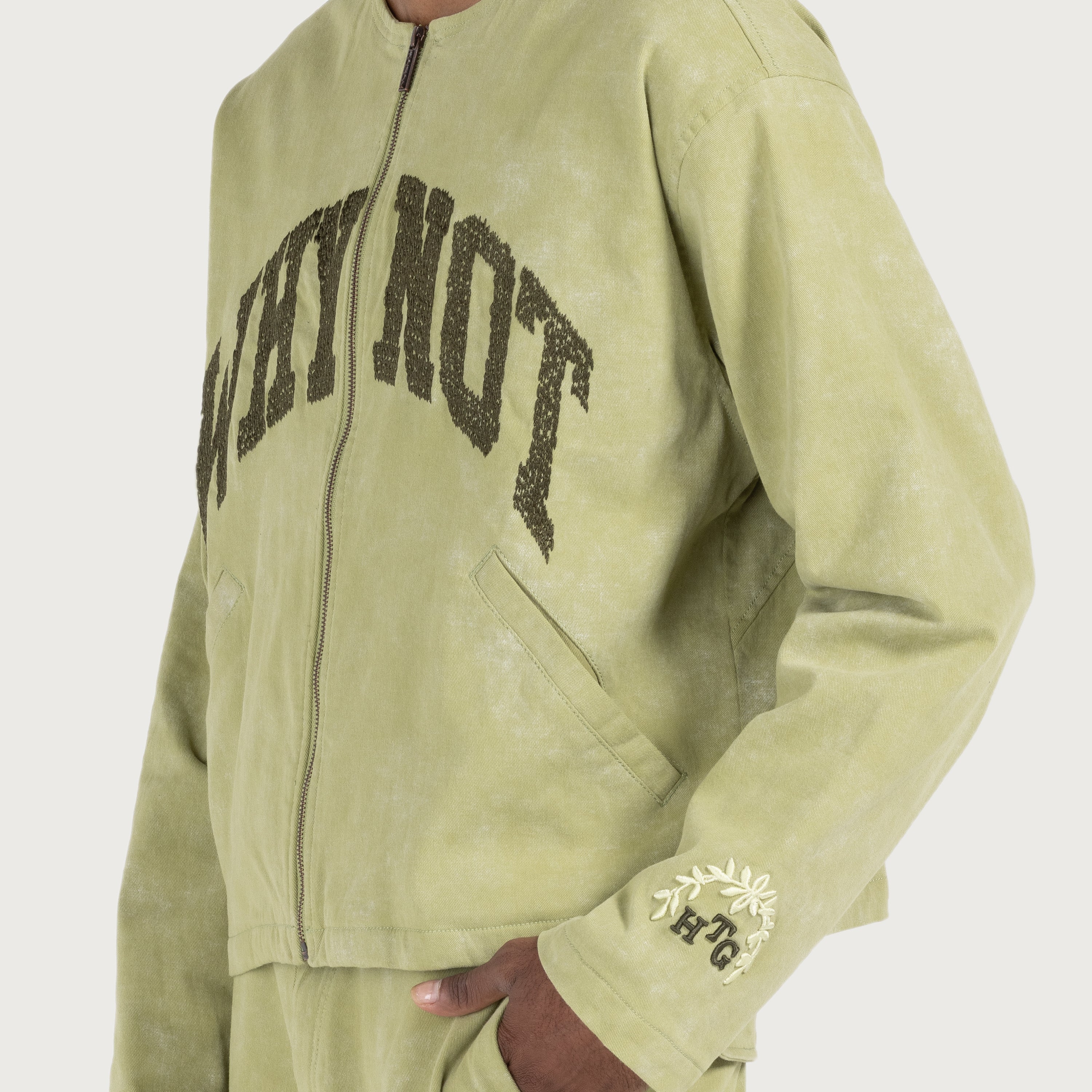 Twill Washed Jacket - Green Twill Washed Jacket - Green