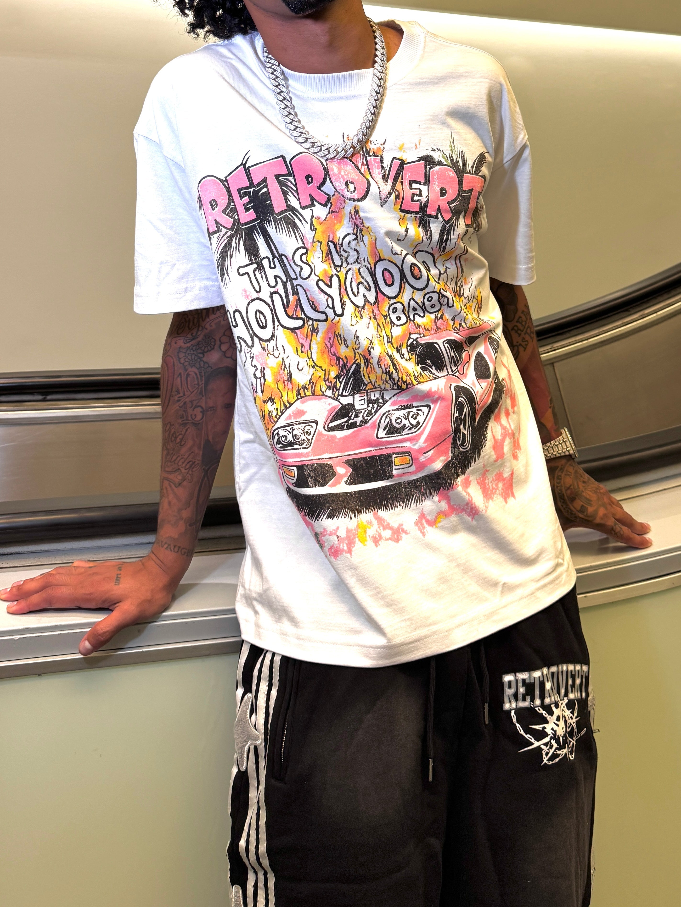 HOLLYWOOD T-SHIRT PINK HOLLYWOOD T-SHIRT PINK