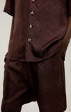 FADED MONOGRAM SILK SHORTS FADED MONOGRAM SILK SHORTS