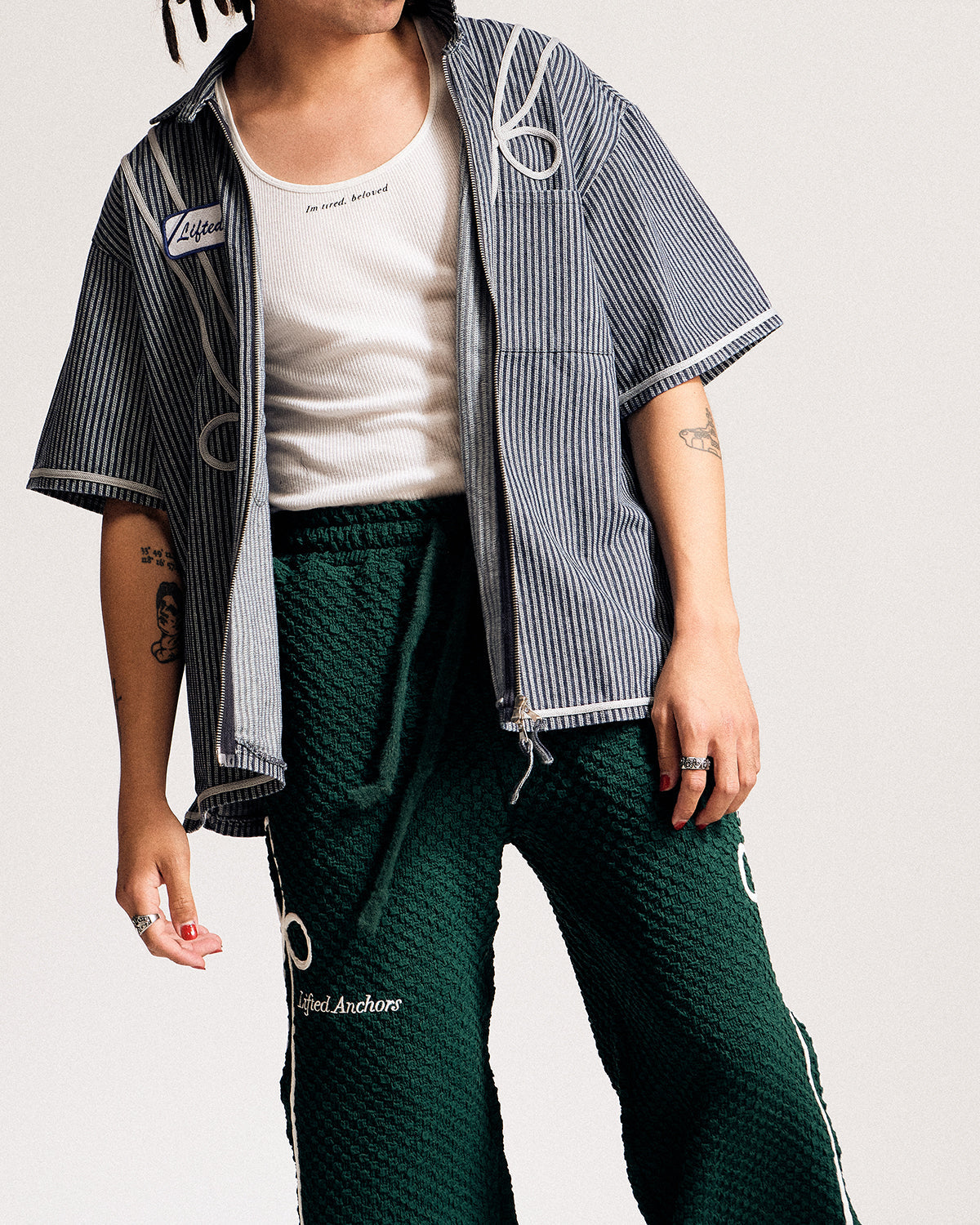 "Sparks" Mechanic Zip Up (Sky Blue) "Sparks" Mechanic Zip Up (Sky Blue)