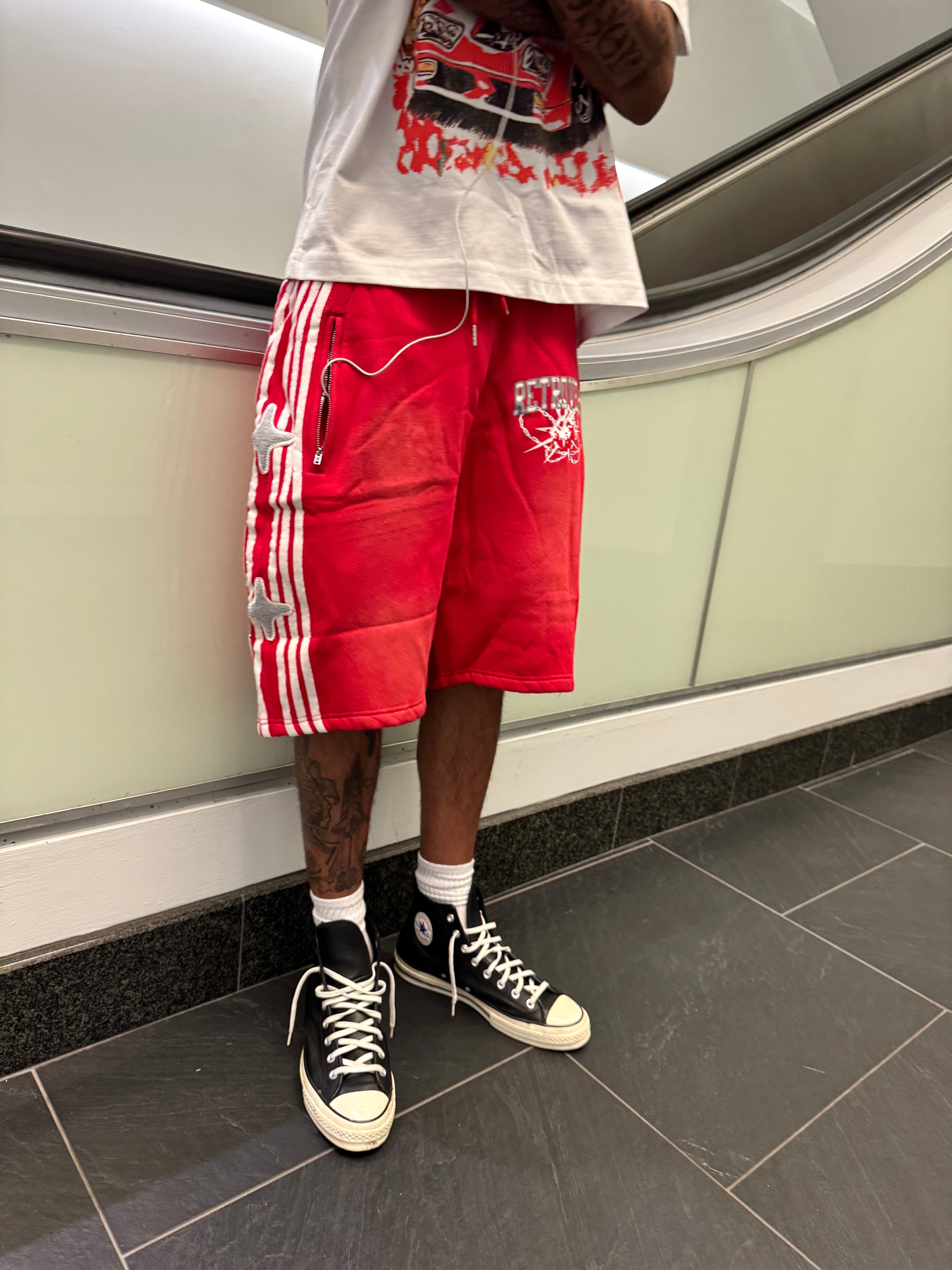 STAR TRACK SHORTS - RED STAR TRACK SHORTS - RED