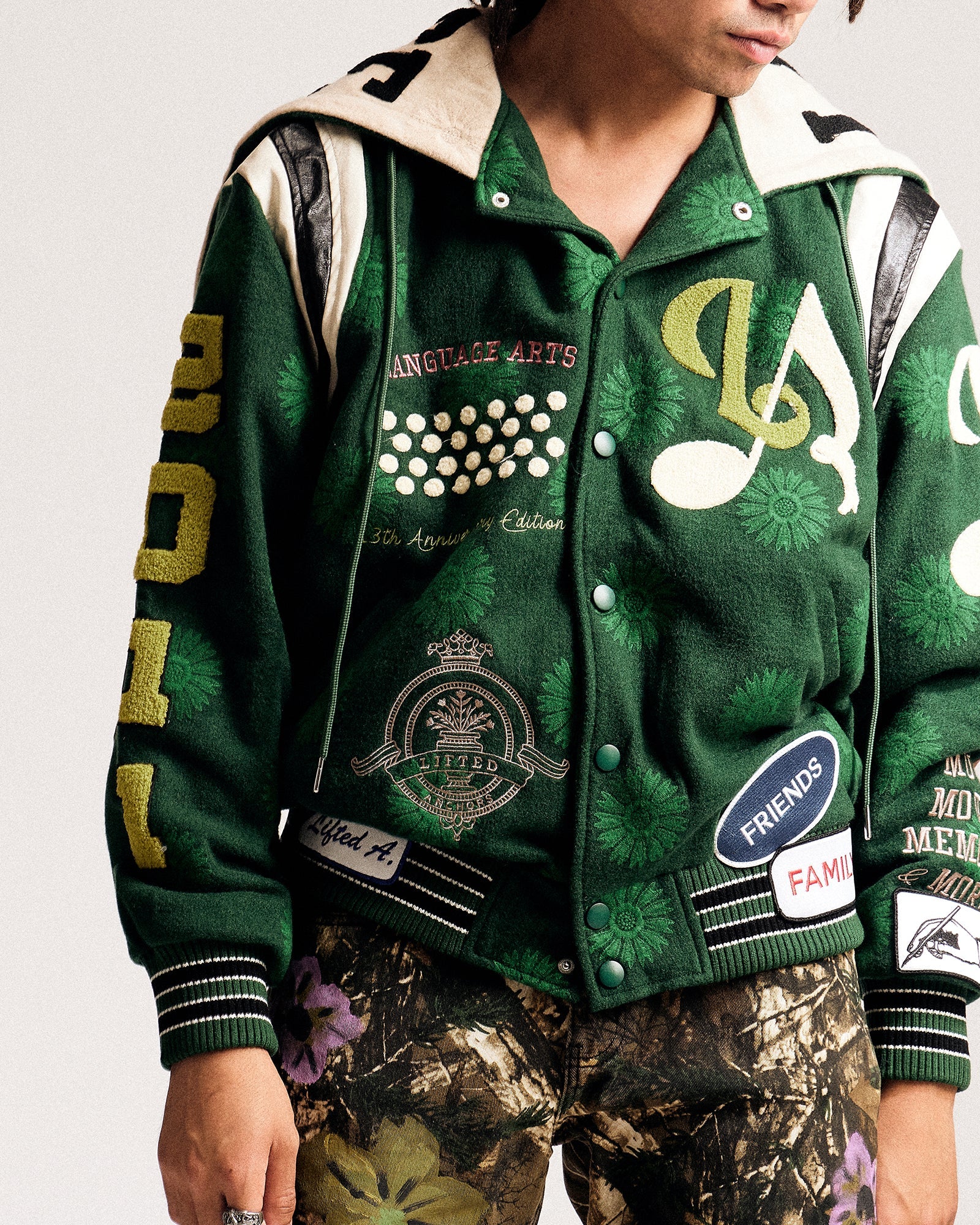 "Orwell" Letterman Jacket (Green) "Orwell" Letterman Jacket (Green)