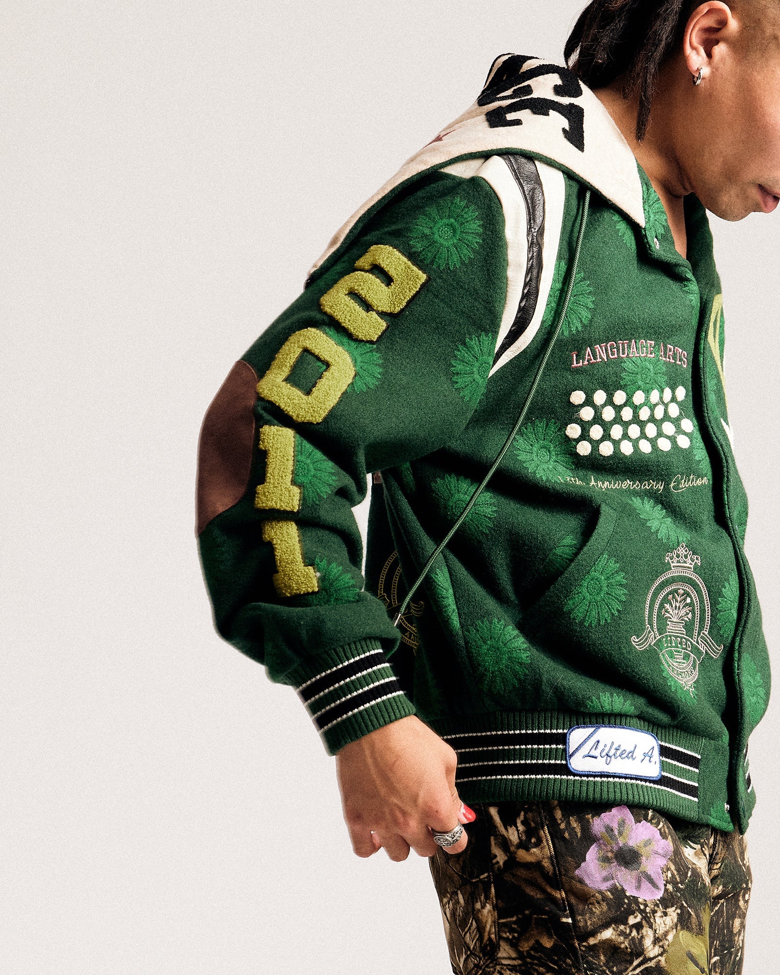"Orwell" Letterman Jacket (Green) "Orwell" Letterman Jacket (Green)