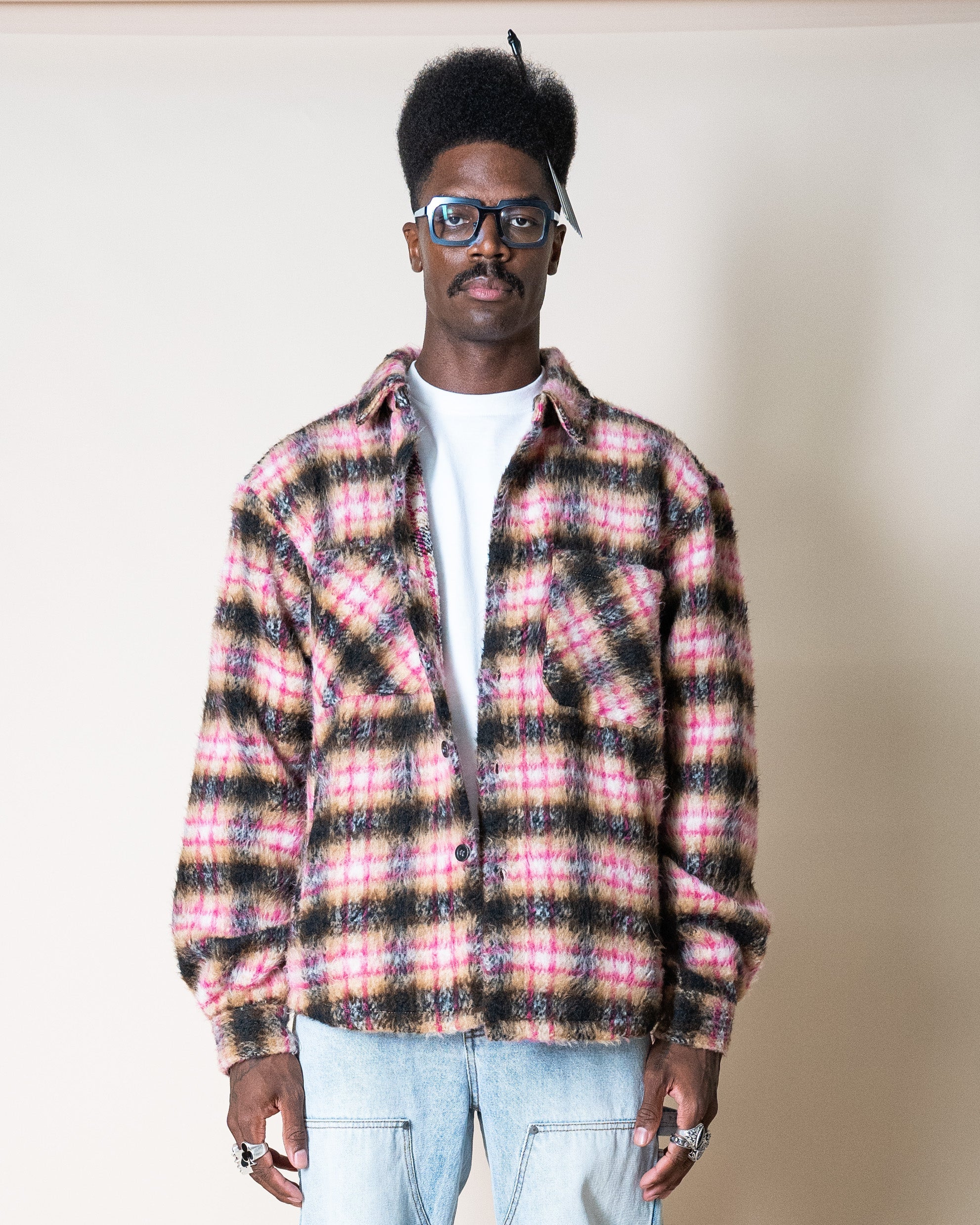 EPTM Side Slit Flannel - Pink EPTM Side Slit Flannel - Pink