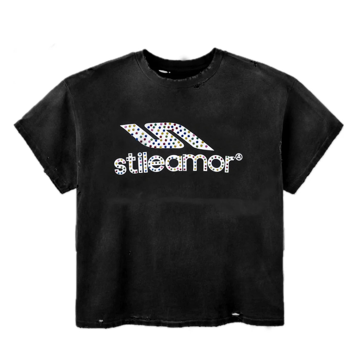 BLACK COLORÁTO RHINESTONES TEE BLACK COLORÁTO RHINESTONES TEE